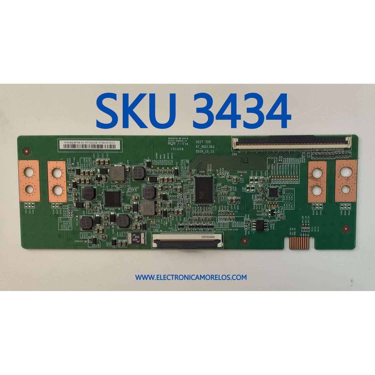 T-CON PARA TV PHILIPS / NUMERO DE PARTE 44-9771614A / 47-6021363 / HV650QUBF9A / HT5A15P3573 / PANEL UCF84XA-G045 / DISPLAY HV650QUB-F9A / MODELO 65PFL5766/F7 / 65PFL4756/F7